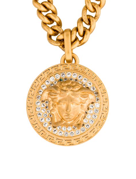 versace medusa pendant gold|versace medusa necklace with tag.